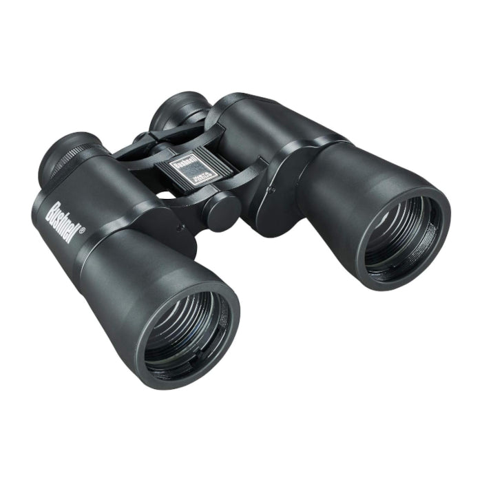 Binocular Bushnell Falcon 10x50 Porro Negro vista frontal en diagonal