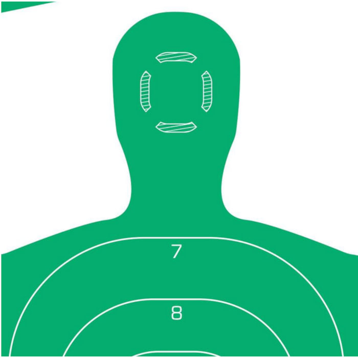 Blanco de Silueta Humana Allen 12" x 18" Verde - sportsguns
