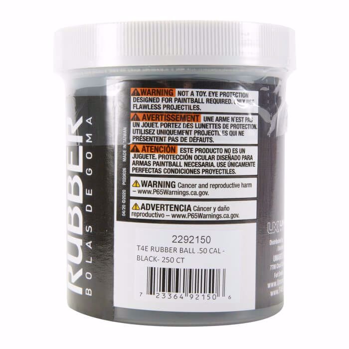 Bolitas de Caucho T4E Cal. .50 Negra 250 piezas - sportsguns