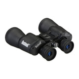 Binocular Bushnell Falcon 10x50 Porro Negro vista trasera en diagonal