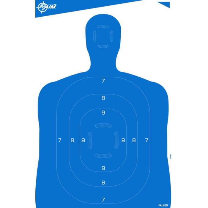 Blanco de Silueta Humana Allen 23" x 35" Azul - sportsguns