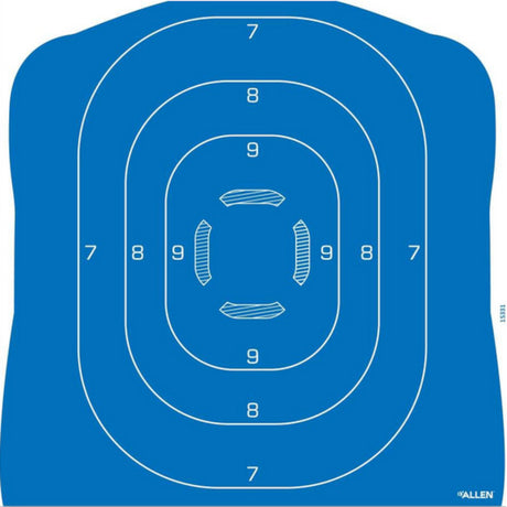 Blanco de Silueta Humana Allen 23" x 35" Azul - sportsguns