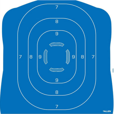 Blanco de Silueta Humana Allen 23" x 35" Azul - sportsguns
