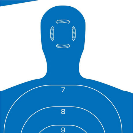 Blanco de Silueta Humana Allen 23" x 35" Azul - sportsguns