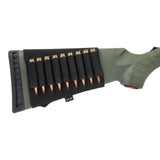 Carrillera Allen Negra para Culata de Rifle colocada en el rifle