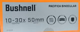 Binocular Bushnell Pacifica 10-30x50 Porro Negro lateral izquierdo caja