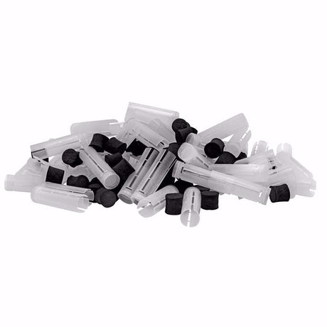Cartuchos Umarex Primal 20 Gauge 50 Piezas vista horizontal y vertical con municiones lote revuelto