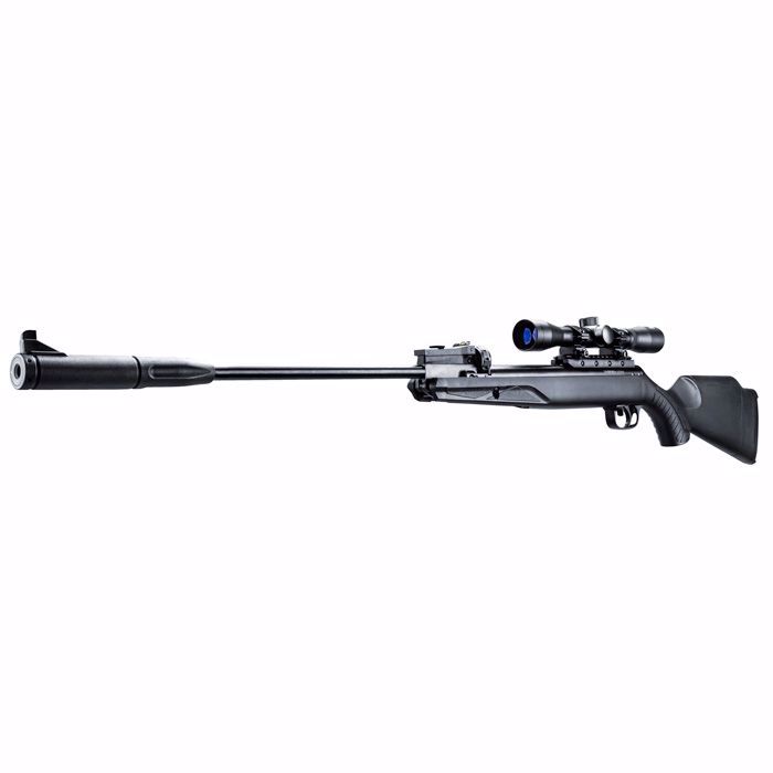 Rifle de Aire Umarex Arrax Calibre .22 - 5.5 mm Multi-disparo quiebre de cañón pistón de gas diábolos vista izquierda en diagonal