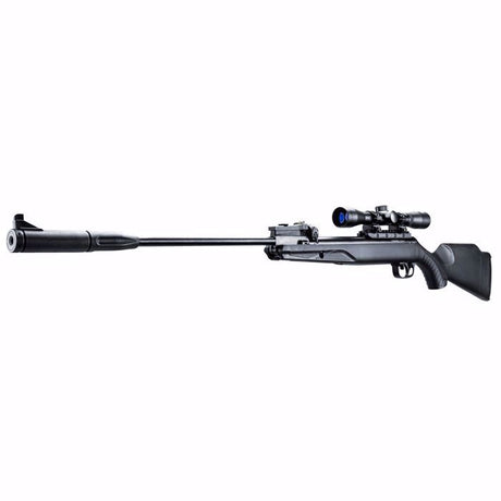 Rifle de Aire Umarex Arrax Calibre .22 - 5.5 mm Multi-disparo quiebre de cañón pistón de gas diábolos vista izquierda en diagonal