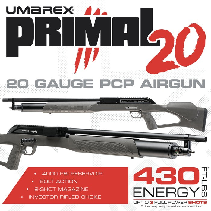 Escopeta de Aire Umarex Primal 20 PCP 20 Gauge - Sportsguns