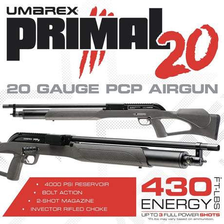 Escopeta de Aire Umarex Primal 20 PCP 20 Gauge - Sportsguns