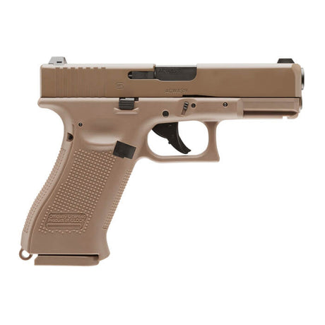 Pistola CO2 Glock G19X GEN5  umarex calibre 4.5 mm .177 balines coyote - sportsguns
