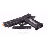 Pistola Airsoft CO2 Tactical Force 2011 calibre 6-mm negra advanced vista acostada con cargador