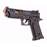 Pistola Airsoft CO2 Tactical Force 2011 calibre 6-mm negra advanced vista izquierda diagonal