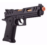 Pistola Airsoft CO2 Tactical Force 2011 calibre 6-mm negra advanced vista derecha diagonal