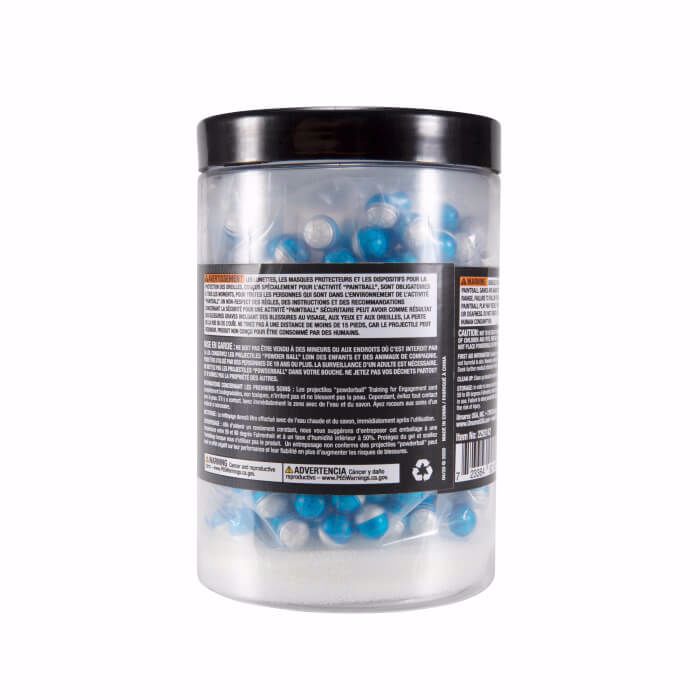 Bolitas de Talco T4E Azul-Blanco Cal. .43 500 piezas advertencia