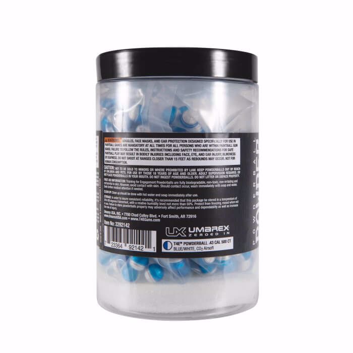 Bolitas de Talco T4E Azul-Blanco Cal. .43 500 piezas - Sportsguns