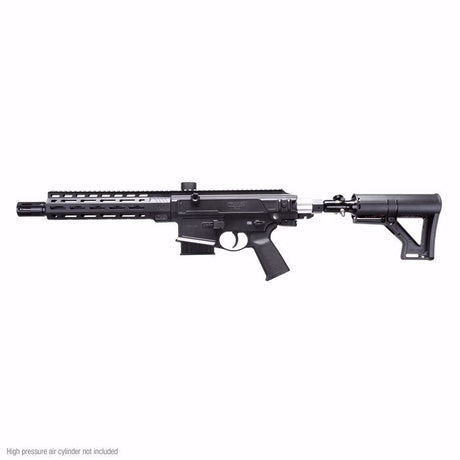 Metralleta CO2 Marcadora T4E Umarex TC 68 Calibre .68 vista iquierda con medidor de presion
