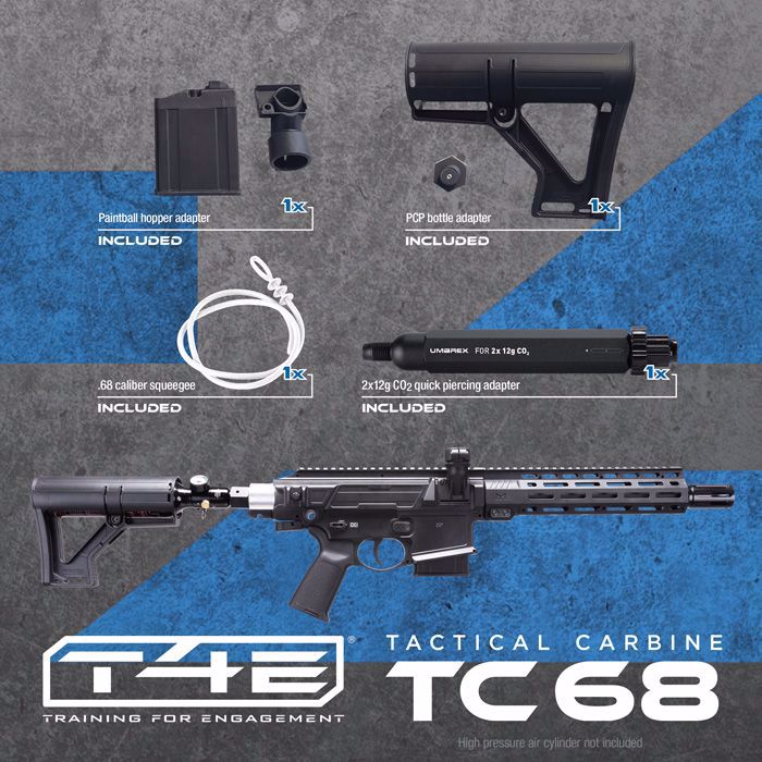 Metralleta CO2 Marcadora T4E Umarex TC 68 Calibre .68 accesorios