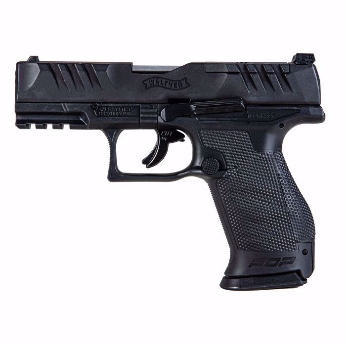 Pistola CO2 Marcadora T4E Walther PDP Compacta Negra Calibre .43 vista lateral izquierda