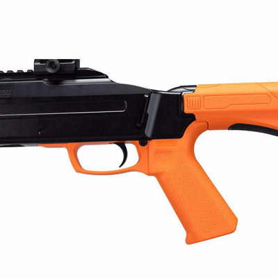 Escopeta CO2 P2P HDX calibre 68 defensa personal  no letal vista lateral derecha enfoque gatillo