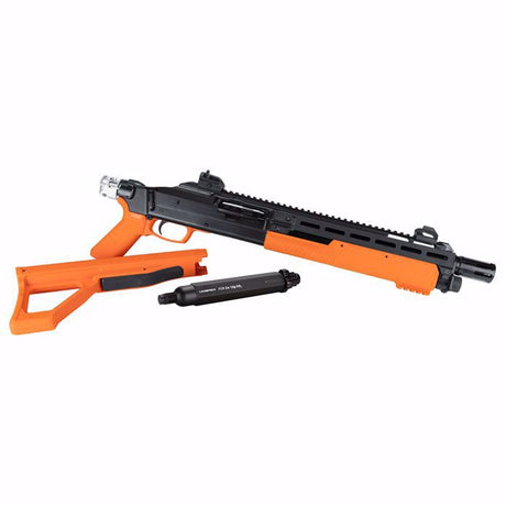 Escopeta CO2 P2P HDX calibre 68 defensa personal  no letal vista lateral derecha culata separada cargador 2 x 12 gramos