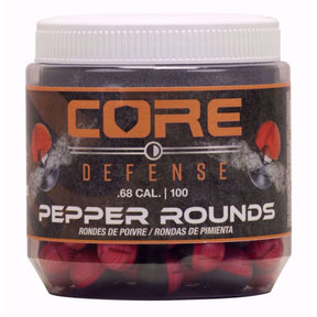 Bolitas de Pimienta en Polvo P2P Core Defense Rojo-Negro Cal. .68 100 piezas