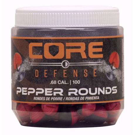 Bolitas de Pimienta en Polvo P2P Core Defense Rojo-Negro Cal. .68 100 piezas