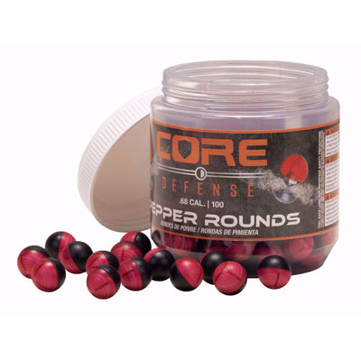 Bolitas de Pimienta en Polvo P2P Core Defense Rojo-Negro Cal. .68 100 piezas - Sportsguns