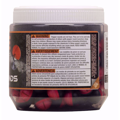 Bolitas de Pimienta en Polvo P2P Core Defense Rojo-Negro Cal. .68 100 piezas advertencia