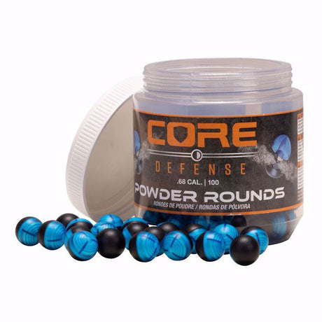 Bolitas de Talco P2P Core Defense Azul-Negro Cal. .68 100 piezas bolitas sueltas