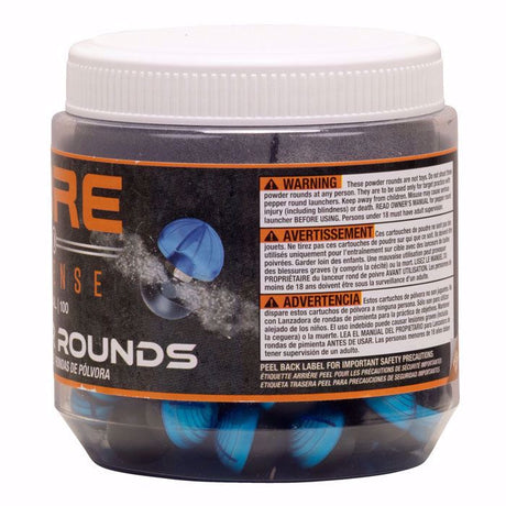 Bolitas de Talco P2P Core Defense Azul-Negro Cal. .68 100 piezas advertencia