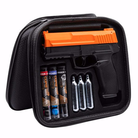 Pistola CO2 P2P Secure 68P Calibre .68 pimienta estuche vista frontal