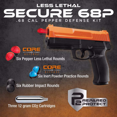 Pistola CO2 P2P Secure 68P Calibre .68 pimienta caja lateral