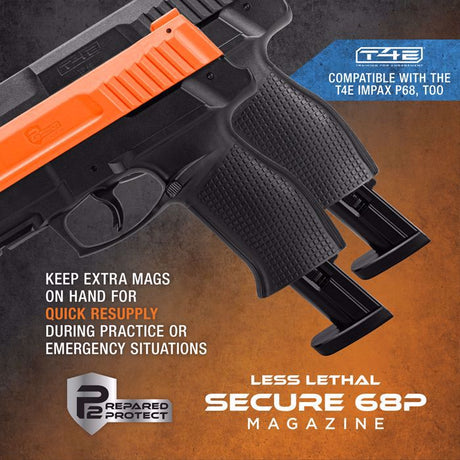 Cargador P2P Secure 68P 6 Tiros flyer con pistolas