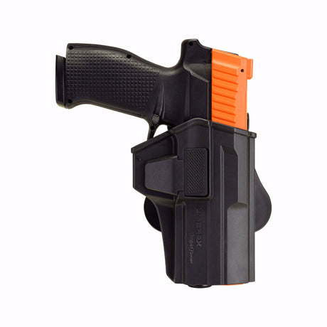 Funda Táctica P2P Secure 68P vista lateral izquierda con pistola