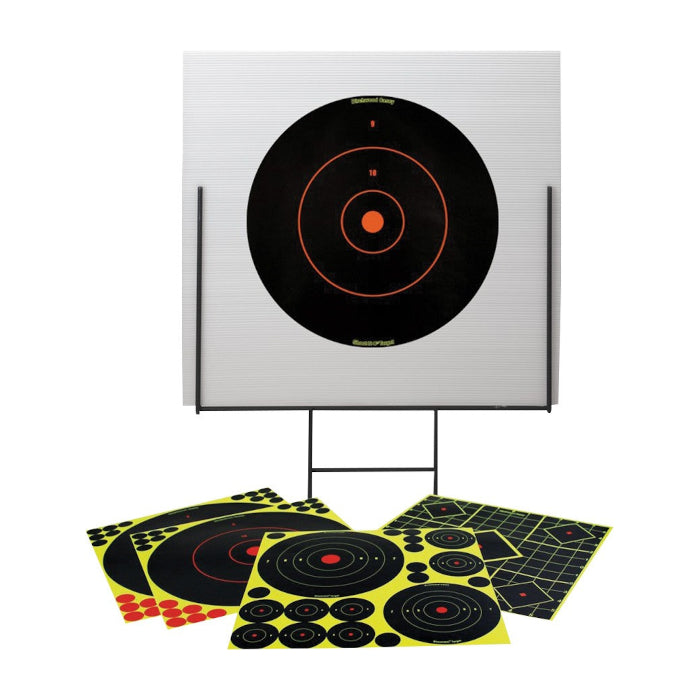 Kit de Blancos Birchwood Casey Shoot-N-C Portable con Base Metálica