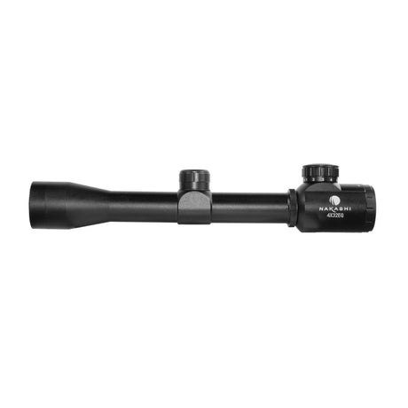 Mira Telescópica Nakashi 4x32EG mm Retícula Mildot Iluminada vista lateral izquierda