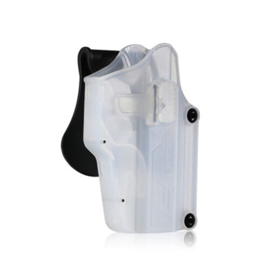 Funda Táctica Amomax Universal Transparente vista de lado clip