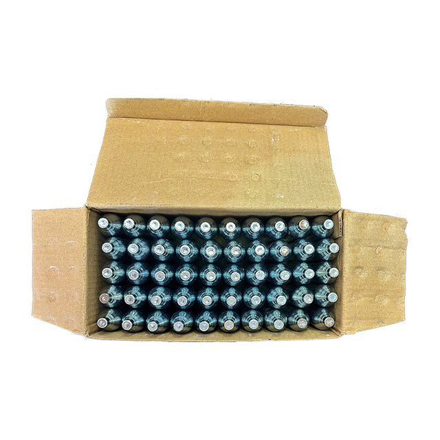 Cartuchos (Tanques) de CO₂ Nakashi 12 g — Caja con 50 piezas vista superior