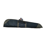 Funda para rifle Allen Game Winner de 46 pulgadas, vista del lado con bolsillo exterior y cierre de cremallera.