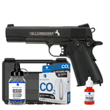 Pistola CO2 Colt Commander Combo con estuche rígido MTM de 9.5" cerrado