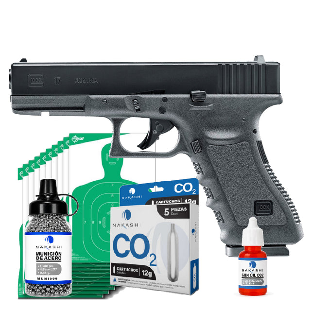Pistola CO2 Glock G17 GEN3 Combo