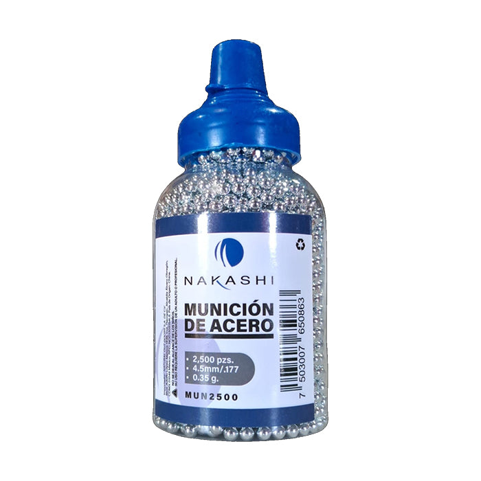 Postas de Acero Nakashi 4.5 mm - .177 2500 balines municiones - sportsguns