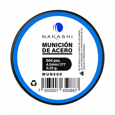 Postas de Acero Nakashi 4.5 mm - .177 500 balines municiones - sportsguns