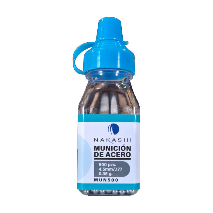 Postas de Acero Nakashi 4.5 mm - .177 500 balines municiones - sportsguns