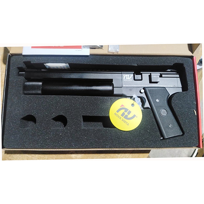 Pistola PCP Nova Vista Cobra Calibre .22 - 5.5 mm con Regulador caja con vista interior
