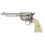 Revólver CO2 Colt Peacemaker Army 45 aire metal niquel accion simple calibre 177 balines