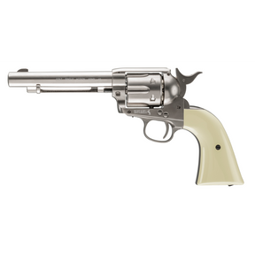 Revólver CO2 Colt Peacemaker Army 45 aire metal niquel accion simple calibre 177 balines