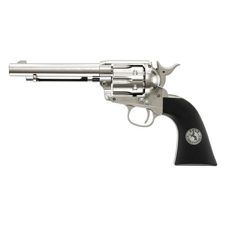 Revólver CO2 Colt Peacemaker Army 45 Umarex Aire Metal Niquel accion simple replica calibre 177 diabolos